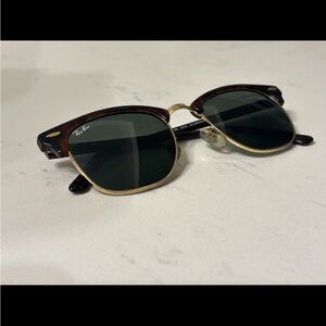 Ray-Ban Clubmaster Tortoise and Gold Accents